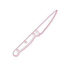 Objects Kitchen Knives Ikea Vardagen Paring Knife Size Comparison Stencil Svg Design File, Free Vectors File